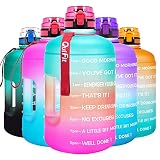 Botella de agua de 3.7 l con textos motivacionales, con marcador de tiempo,...