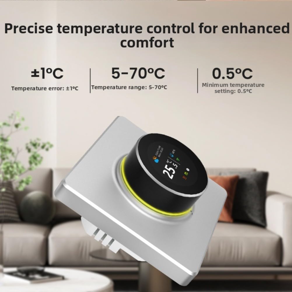 Unità di controllo del riscaldamento a pavimento con display digitale e funzioni intelligenti per cavi elettrici e tubi idronici a pavimento (riscaldamento elettrico)