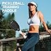 Pickleball Training Paddle -USAPA Approved Pickleball Trainer Practice Paddle, Carbon Fiber Particle Paint Frosted Surface, Extra Long Handle, 16mm Core Sports Sweet Spot Training Paddle