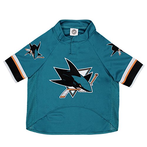 Image of Pets First NHL San Jose Sharks Jersey for Dogs & Cats, Large. - Let Your Pet Be A Real NHL Fan!