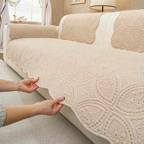 PJLZJFBY Floral Pattern Non-Slip Quilted Sectional Couch Covers Washable - image 1