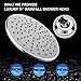 Rain Shower Head High Pressure, WarmSpray Rainfall Shower Head for Bathroom With 9 Inch Large Coverage- Relaxed Waterfall Shower Experience