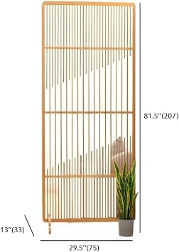 Modern Wood Room Divider for Living Room, Portable Privacy Screen for Office, Freestanding Wall Divider Screens Decorative for Room Separation(29.5''x13''x81.5'')