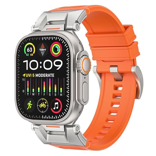 【Ultra風】Zumyzu for アップルウォッチ ステンレス+TPU バンド Ultra 3/2/1 Series 11/10/9/8/7/6/5/4/SE 対応 Apple Watch 49mm 46mm 45mm 44mm 柔らかいTPU 無限に