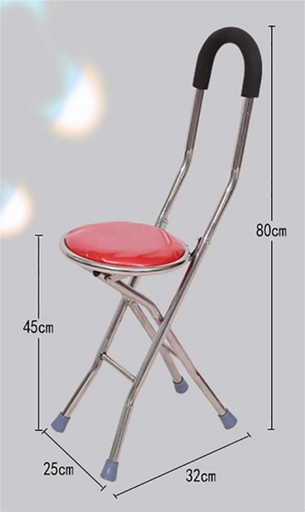 Kule dla osób starszych Koszyk dla osób starszych, pomoc dla osób niepełnosprawnych, składana laska, laska i siedzisko na krzesło, E, kule