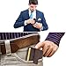 Beartwo RFID Blocking Minimalist Genuine Leather Money Clip Wallet Slim Front Pocket Wallet Credit Card Holder with ID Window