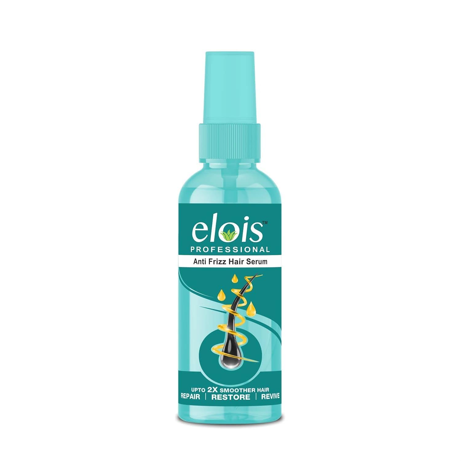 Elois Professional Anti Frizz Hair Serum with Keratin - Smooth & Shine Hair Serum for Men & Women - Frizz Control & Damage Repair - Ideal for Dry, Color-Treated Hair - 100 ml Pack of 2-image-14