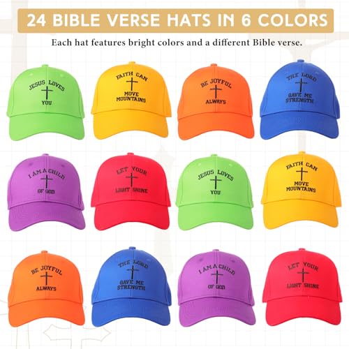 VBS Christian Hats Bulk for Sunday School Gifts Jesus Hats Bulk Religious Church Gifts Summer Baseball Caps4