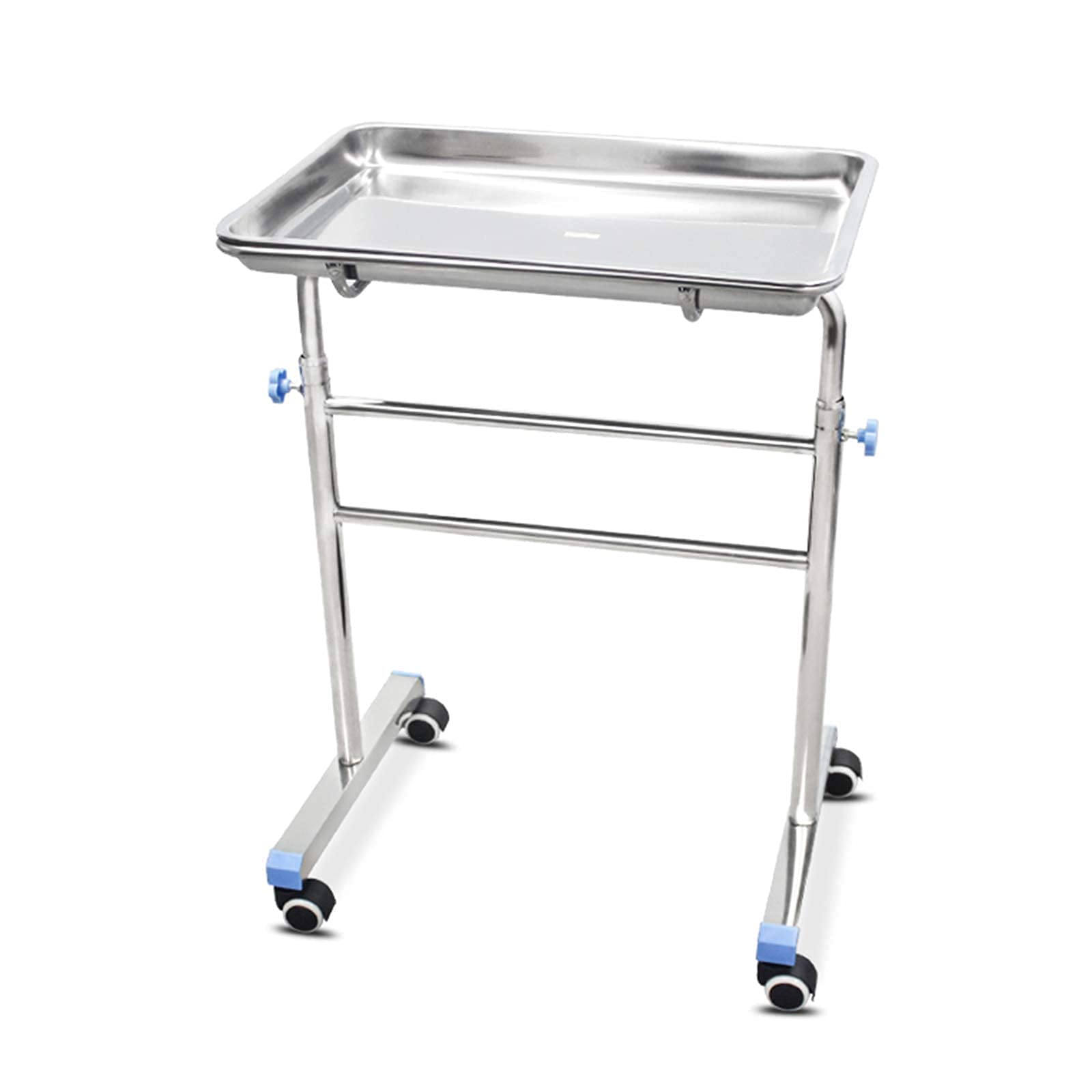 TKJfdTY Kitchen Storage Trolley Rolling Tool Trolley Cart With Storage Tray,Shelf Stainless Steel Rolling Cart With Wheels For Kitchen,Home,Medical,B