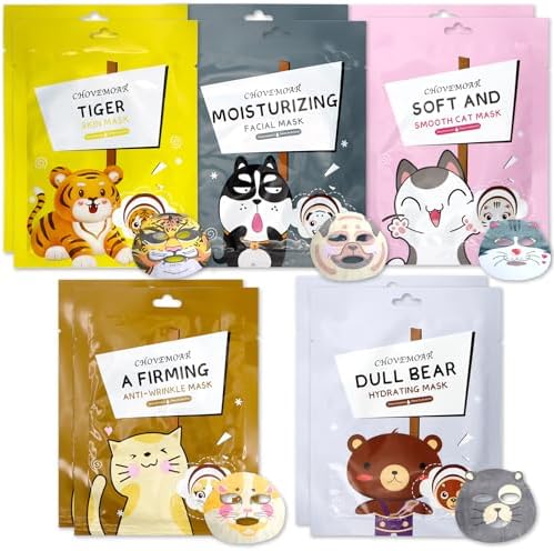 10 Pieces Girl Facial Mask, Moisturizing Facial Mask
