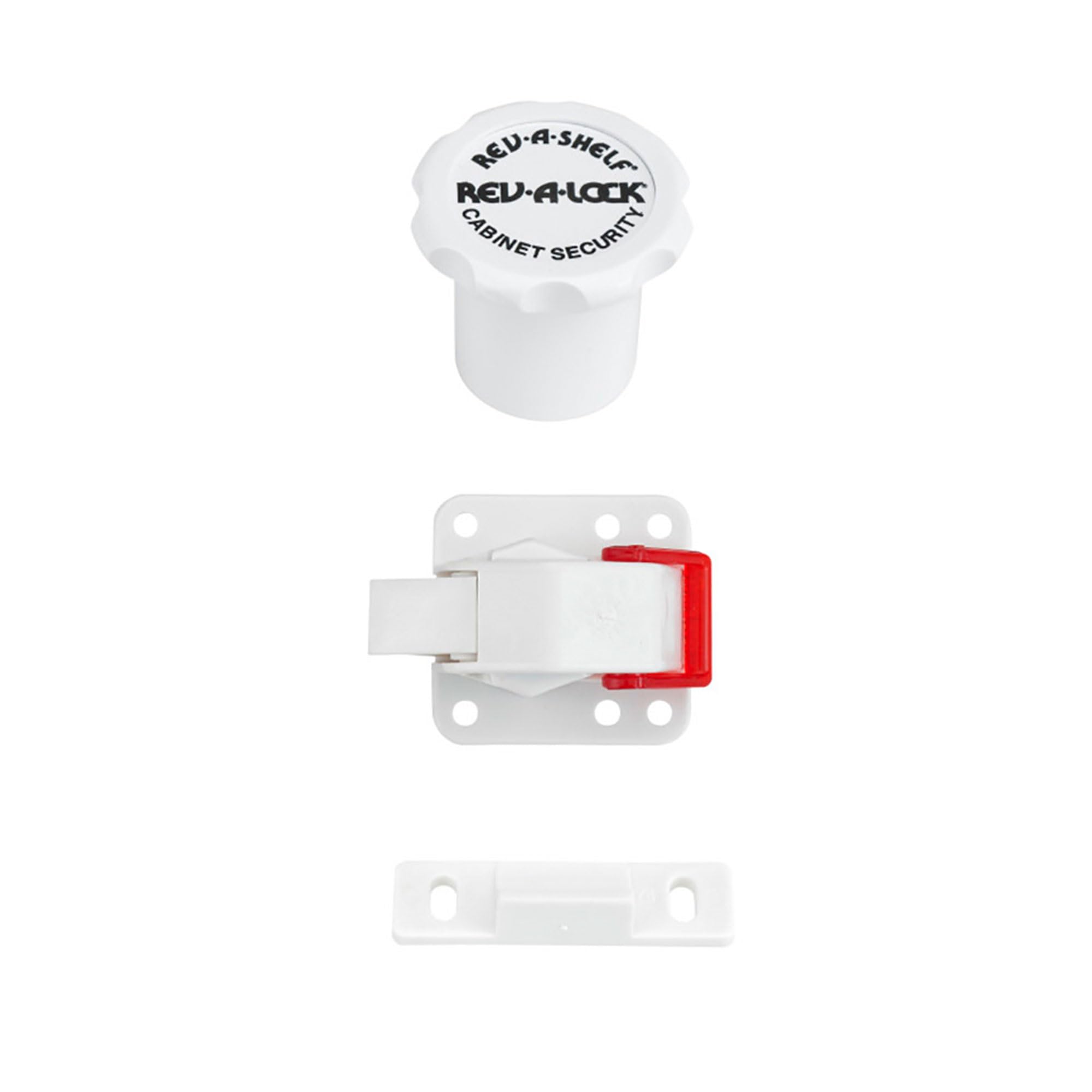 Rev-A-Shelf RAL-101-1 Rev-A-Lock - Sistema de seguridad magnético para gabinetes y puertas a prueba de niños con 5 cerraduras y 2 llaves (paquete de 2)