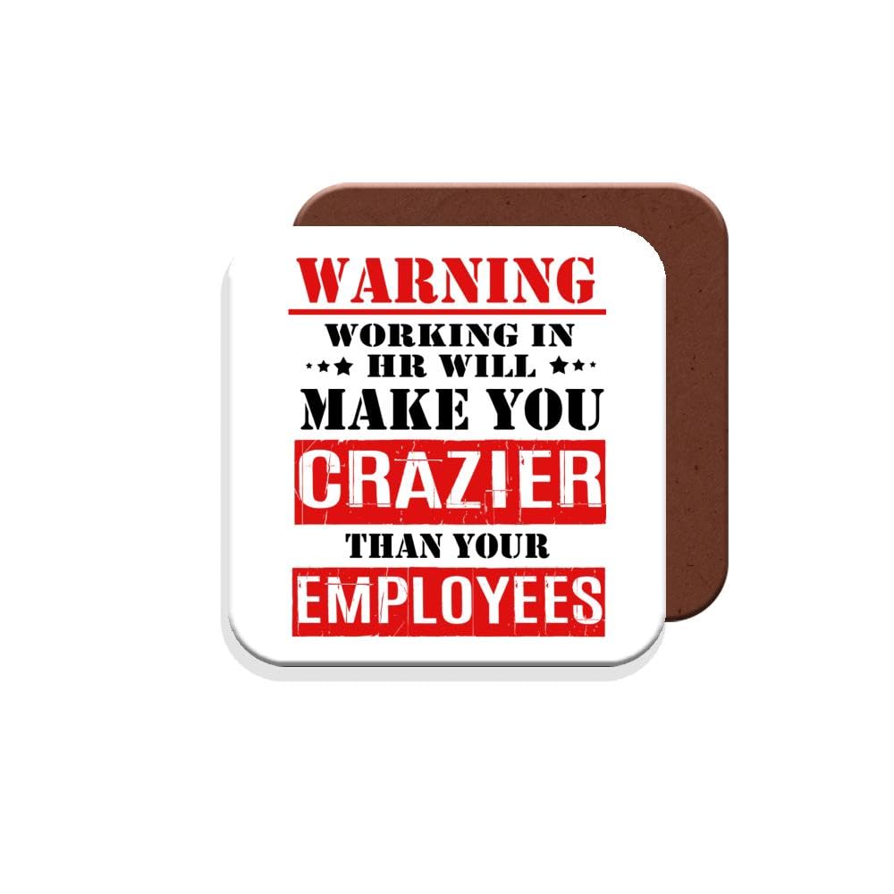 Funny HR Quote Coaster Gift for Human Resource Workers - Giftset - Made by MUGGZ in The UK
