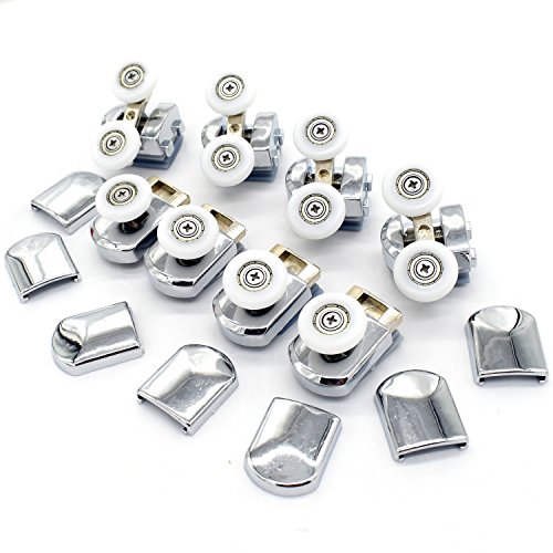 YuanQian Lot de 8 roulettes pour porte de douche coulissante 23 mm Cover