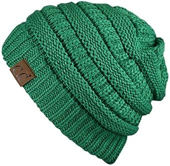 C.C Trendy Warm Chunky Soft Stretch Cable Knit Beanie