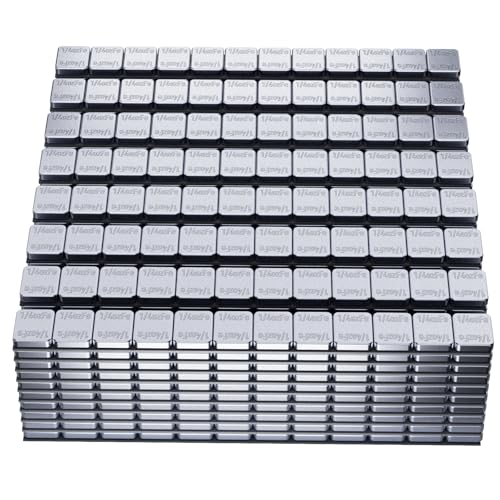 MIKKUPPA Chrome Wheel Weights - 1/4oz, 0.25oz (960pcs, 240oz/Box) Low Profile, Easy to Peel, Adhesive Stick on Tire Weights for Cars, Trucks, SUVs, Motorcycles, RC Cars, OEM Quality