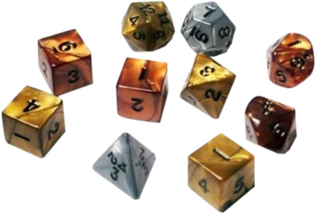 Koplow Polyhedral Dice Set (10-Piece), Olympic Bronze