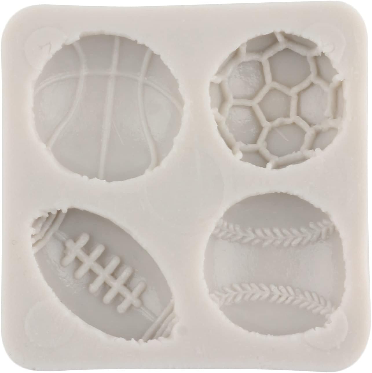 Ball Cake Decoration Silicone Molds Football Basketball Baseball Rugby Fondant Mold For Cake Decorating Cupcake Topper Chocolate Gum Paste Polymer Clay - Image 3