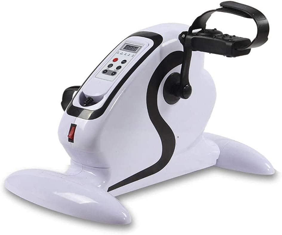 Fitness Motorized Pedal Exercise Bike Trainer Arms and Legs, with Display and Remote Control, Mini Cycling Trainer Pedal Exerciser,A