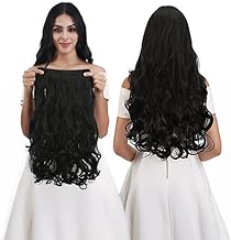 Shanya Curly Clip-In Hair Extensions – Natural Black Soft & Natural Look For Women & Girls Pack of 1