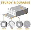 SpaceAid 4 Pack Bed Sheet Organizers and Storage, Foldable Organizer for Linen Closet, Sheets Set Folder Keeper with Window XL (Queen & King Size) Organizing Bedding Container, Gray 91ZDSN-SL01-G4 #5