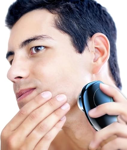 Miniatura 8 de Nueva maquinilla de afeitar eléctrica, afeitadora eléctrica, tamaño de bolsillo, portátil, recargable por USB, impermeable, fácil de usar con un