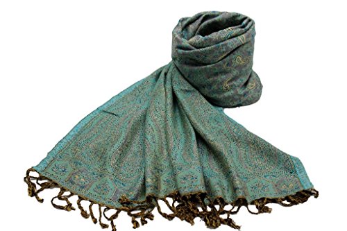 Étole viscose SHANKARA à motif cachemire réversible chic