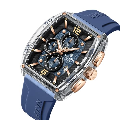 Image of NAVIFORCE NF6101 Multifunctional Chronograph dial with Silicon Strap Analog Watch
