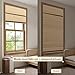 LUCKUP Cordless Bamboo Roman Blinds Shades for Indoor Windows-Blackout Room Darkening Roman Blinds with 6