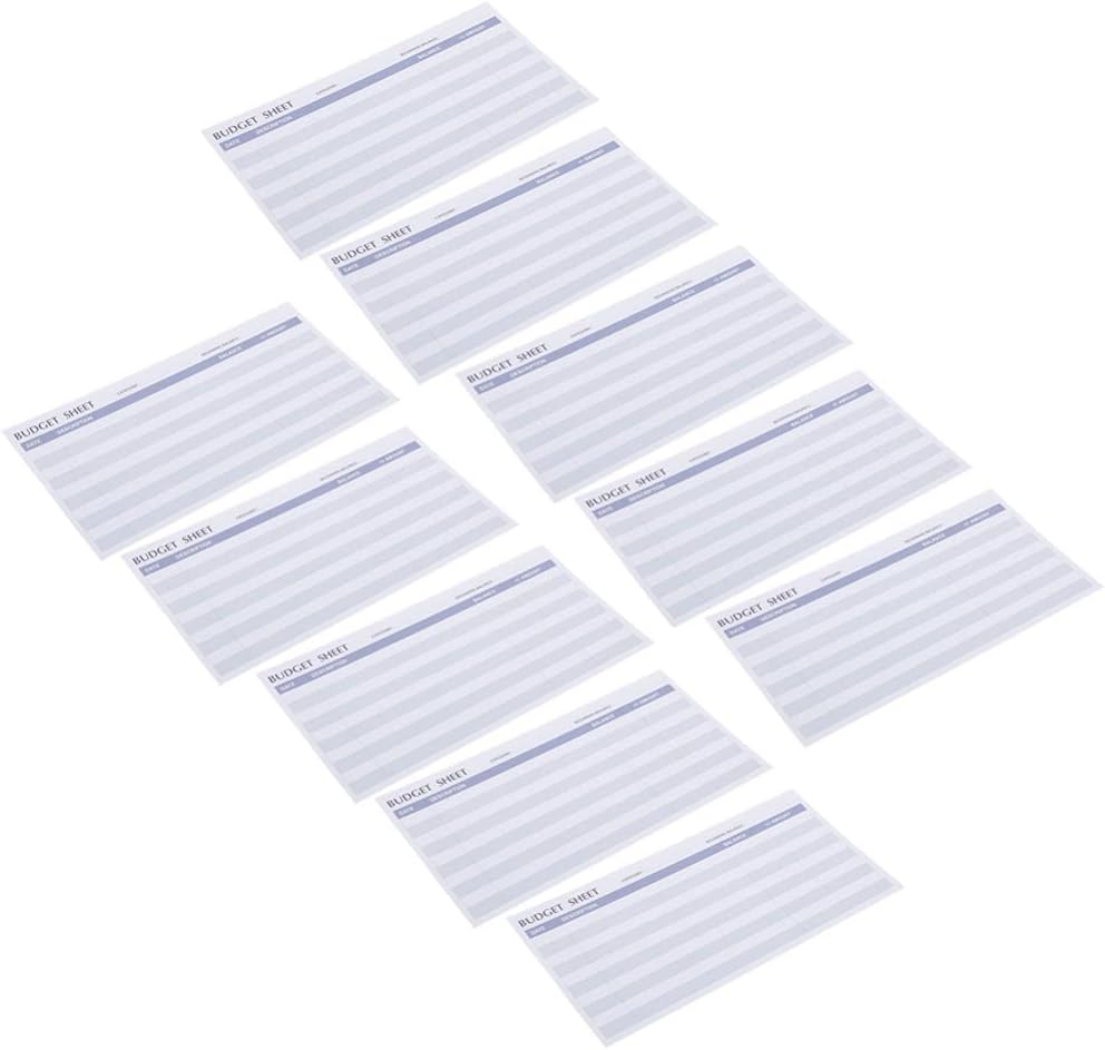 Yardwe 18pcs Expense Tracker Budget Sheets Cash Envelope Trackers Money Trackers Budget Inserts for Cash Envelope Wallet Binder Pockets Budget Planner : Office Products