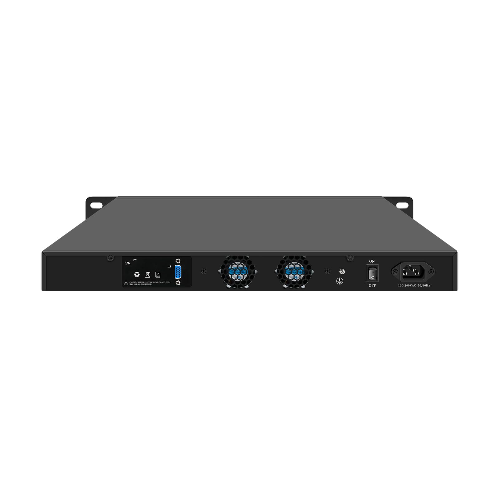 HUNSN 1U Firewall Appliance 10GbE, OPNsense, VPN, 3th Gen Core I7 3520M, RJ16, 6 x Intel 2.5GbE I226-V, 2 x SFP+ 82599ES 10GbE, 8G RAM, 64G SSD