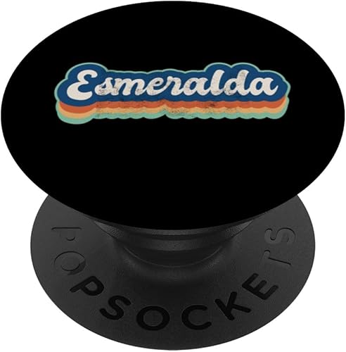 Esmeralda First Name Girl Vintage Style 70s 80s Personalized PopSockets Standard PopGrip