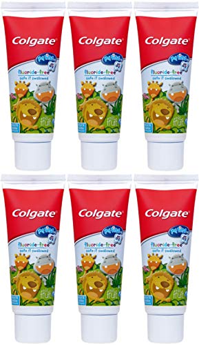 Colgate My First Baby and Toddler Training Toothpaste, Fluoride Free & SLS Free, Age 0-2 - 1.75 Ounce (6 Pack)