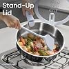 CAROTE Tri-Ply Stainless Steel Cookware Set with Stand-Up Lid, 11Pcs Pots and Pans Set Non Stick, Induction Kitchen Cooking Sets with Detachable Handle, Oven Safe to 600°F, Non Toxic Dishwasher #3