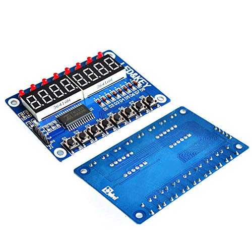 Generic 5V 8-Bit LED 8 Digit Digital Tube 8 Keys TM1638 Display Module ...
