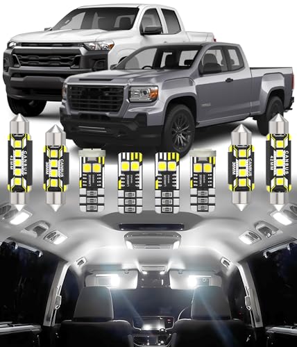 BMT xms Car Interior LED Light Kit Replacement for GMC Canyon Colorado 2015-2024,6000K Super Bright Interior Light Bulbs Package, 14pcs
