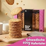 Gille Schwedische Hafertaler Havre flarn, 600 g Haferkekse, knusprig & laktosefrei, mit 23% Haferflocken, traditionelles Gebäck aus Schweden