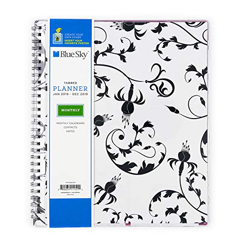 Blue Sky 2019 Monthly Planner, Flexible Cover, Twin-Wire Binding, 8