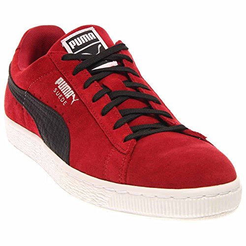 PUMA Men's Suede Quilted Rio Sneaker, Size: 10.5 D(M) US, Color: Rio Red/Black