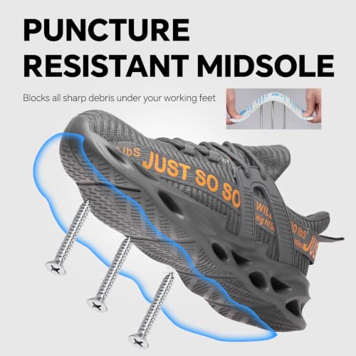 Image of Furuian Steel Toe Shoes for Men Women Slip On Comfortable Safety Shoes