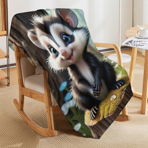 Couverture flannel lavable machine mouffette douce de dimensions 100x130cm