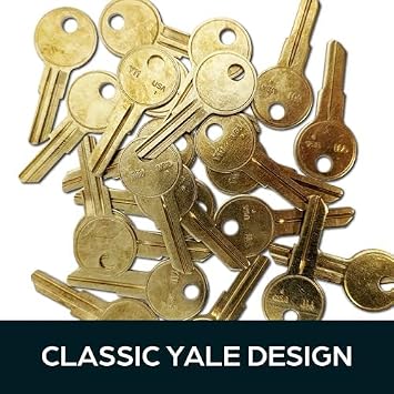 SUMMIT DOORWARE Y11 Key Blanks in Premium Brass | Uncut Blank Keys for Home and Professional Use | Pack of 10 Blank Keys