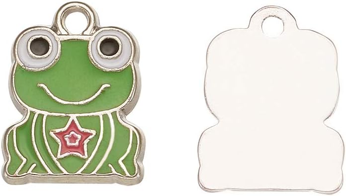 Craftdady Enamel Dangle Charms Pendant Food Animal Flower Cute Charms Colorful Metal Fruit Pendants Hang Ornament for Craft Bracelet Necklace Earring Key Chains Jewelry Making - Image 3