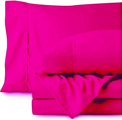 Miniatura 10 de LaxLinen Juego de ropa de cama de 500 hilos de alta calidad, 100% algodón egipcio, juego de sábanas de 4 piezas de 24 pulgadas, bolsillo extra