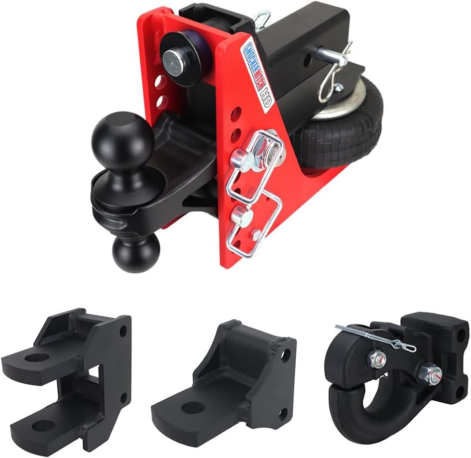 Shocker HD 20K Air Hitch & Farm Mount Towing Kit Fits 2" Hitch. Has, Pintle Hook, Drawbar & Clevis