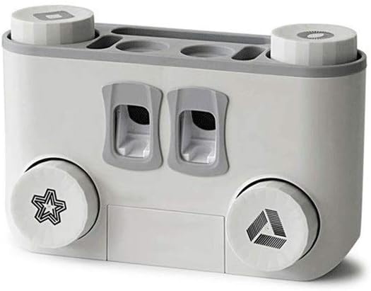 Grey Toothbrush Cup Holder, Plastic, Size 29.5x17x9 Cm