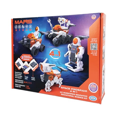 ODS - Mars, Space Program 4 in 1, Astronaut, Roboter-Hund, Weltraumrover, Weltraumbohrer, 3 Arten von Stromversorgung, Altersempfehlung + 8 Jahre