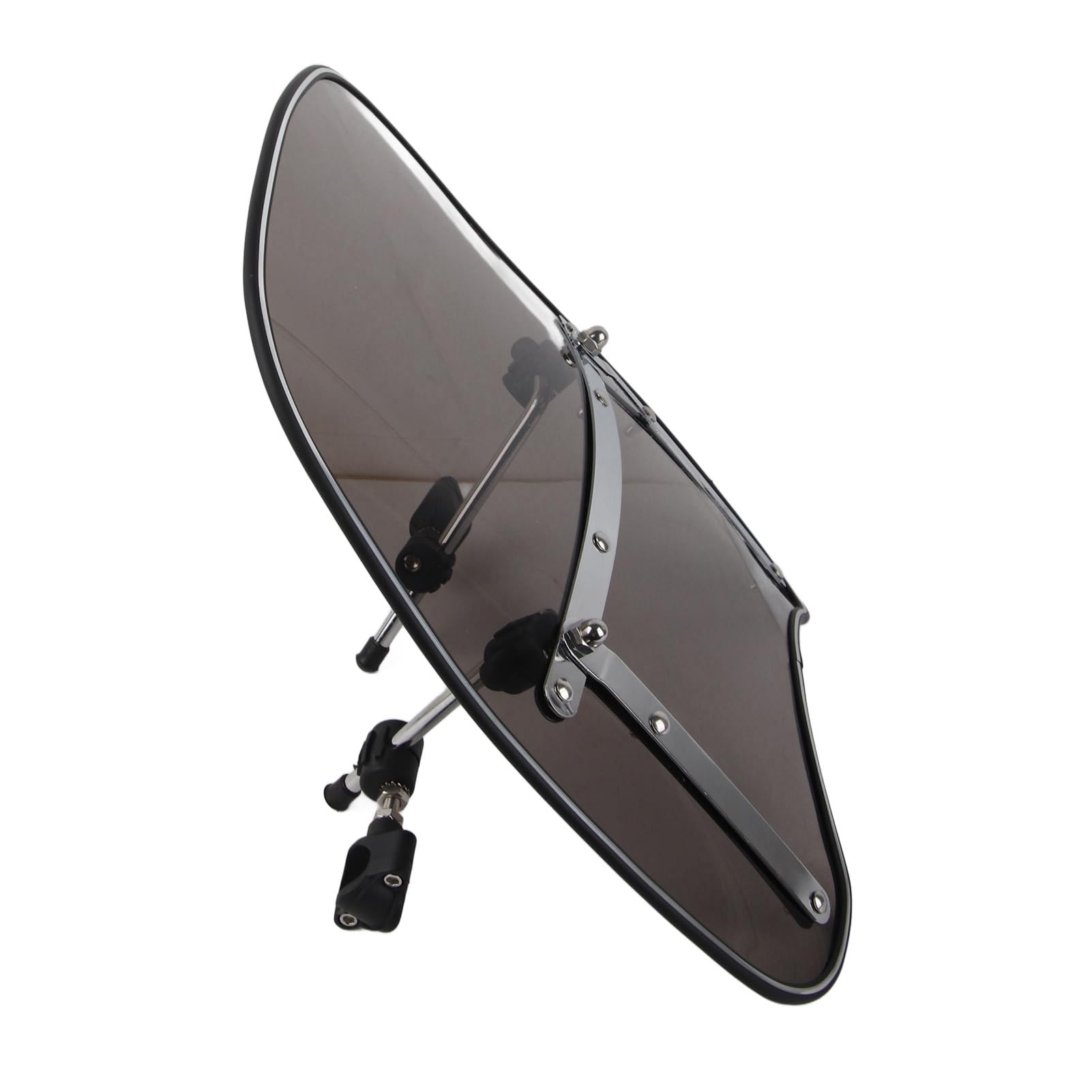 Acouto Pare-brise de Mm Montage sur Guidon Déflecteur de Vent ABS pour et de Nombreux Pare-brise Anti-intrusion Mo de Moto Universel Accessoire de Conduite (Fumé)