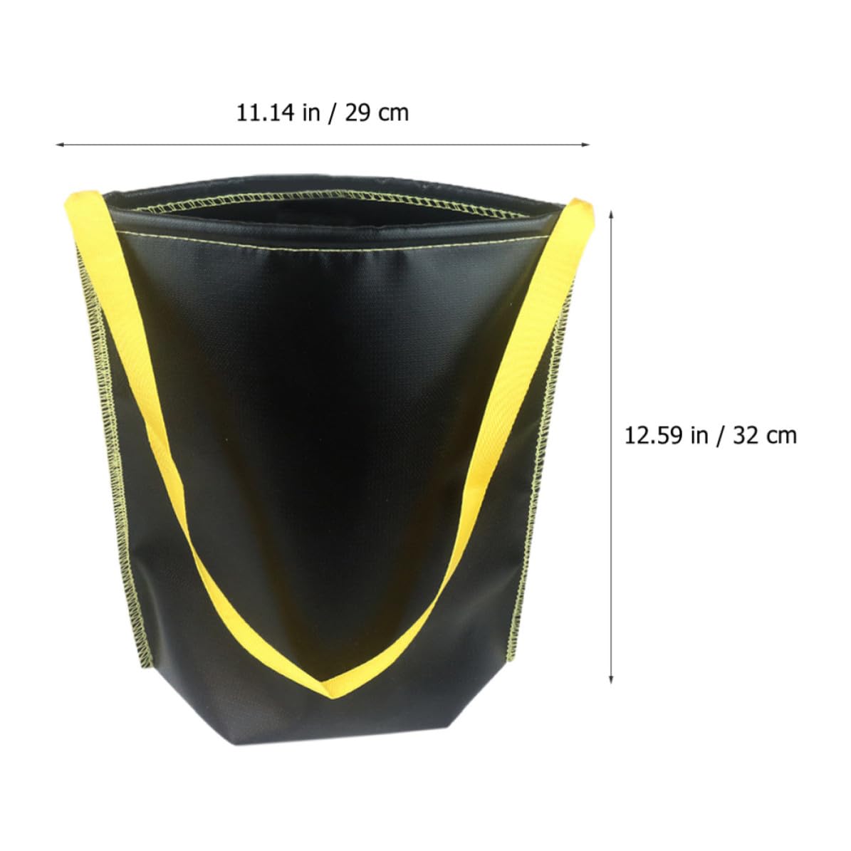 Mikikit Feuerfester mit Griffdesign Aufbewahrungsbeutel aus Nylon und Silikon Großer Kapazität in Schwarz für Grillkohle und Outdoor Einsätze