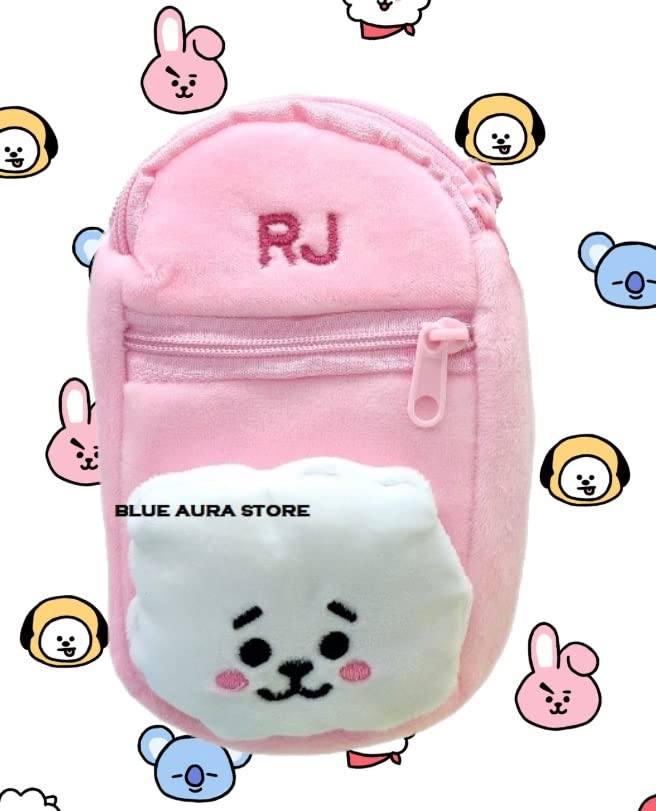Blue Aura BT21 BTS RJ Coin Pouch Headphone,Money & Other Accessories Pouch Bag for Girls & Boys (RJ Coin Pouch) 5 51 +72KtpLL