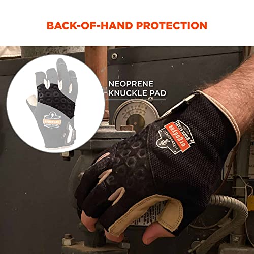 Proflex 720Ltr Framer Work Glove, Leather-Reinforced Palm, High Dexterity, Small, Black #TOP4